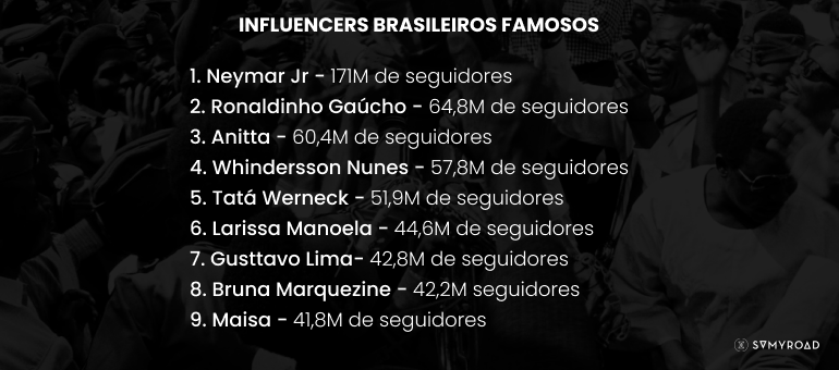 Influencers brasileiros famosos no Instagram