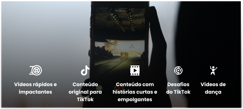 Tipos de conteúdo no TikTok