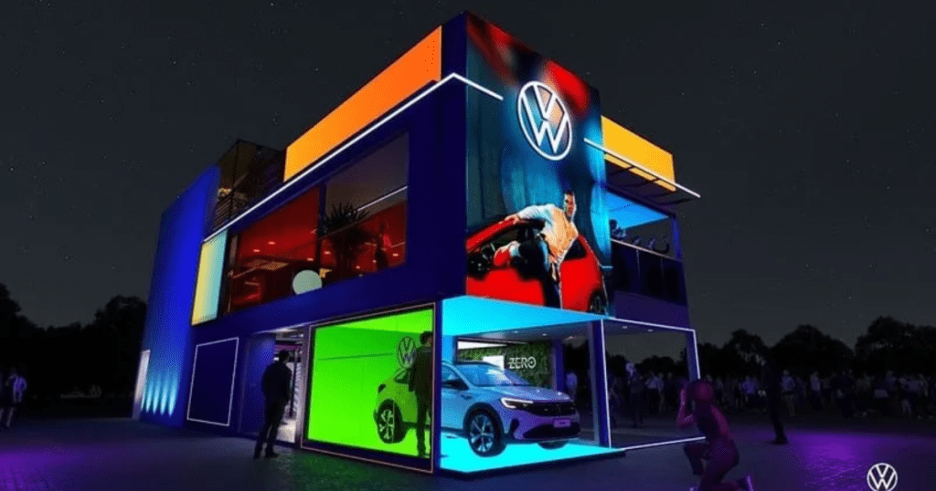 Ativação de marca da Volkswagen Rock in Rio, 2022. Foto: Divulgação.
