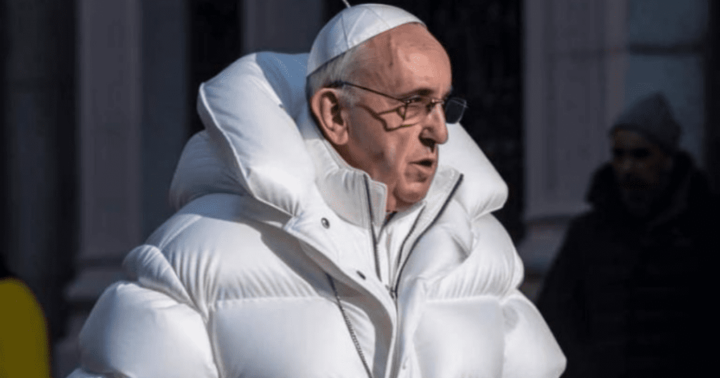 imagem do Papa criada por inteligência artificial